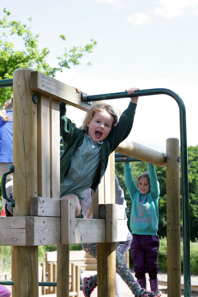 Smiling child in school playground