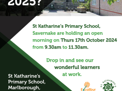 St Katharines Primary school open day on the 17th October 2024