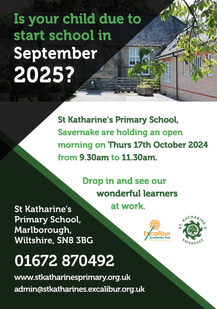 St Katharines Primary school open day on the 17th October 2024